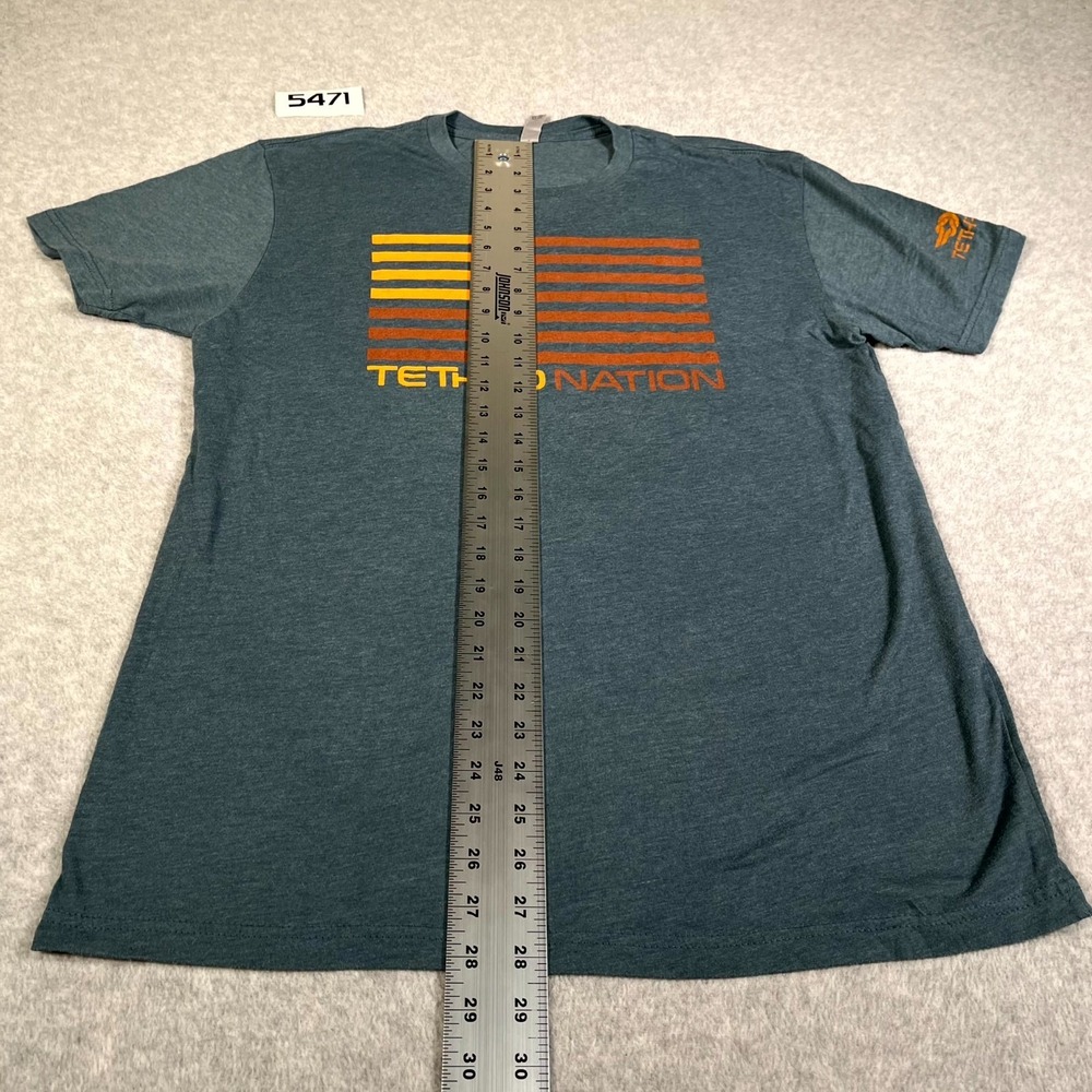 Next Level T Shirt Men Large Gray Cotton Crew Neck Tethrd Nation Hunting Graphic - Picture 2 of 6